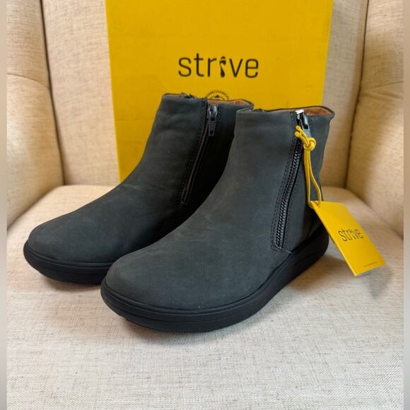 Strive Bamford II Leather Ankle Boots Dark Grey Size EU 37 US 6 New in Box NIB - Picture 1 of 9